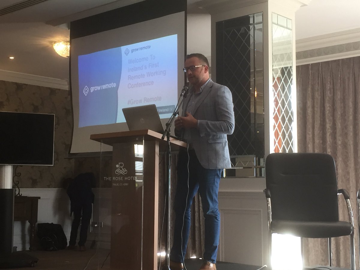 mickineire1978's tweet photo. Great to be part of the first #GrowRemote2018 conference in Ireland. Some great speakers & discussions on everything to do with remote working @joshholmes @VanessaTierneyA @Real_Ken_Tobin https://t.co/5caCvS25NS