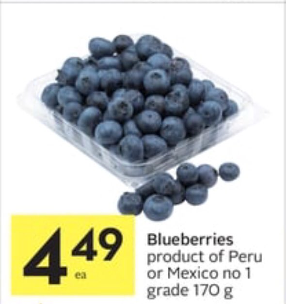 I’m appalled that a sales flyer for <a href="/CoopAtlantique/">Coop Atlantique</a> has #blueberries from Peru on “sale” for what works out to 12$ a pound when local growers get .50cents. Give local producers 2$, sell for 6$, and consumer pays 2.25 for the 170g pack. Everyone’s a winner #pei #supportlocal