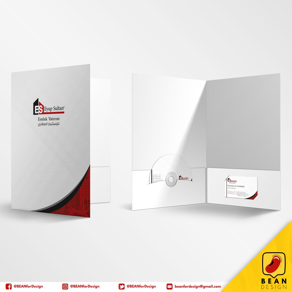 BEANforDesign's tweet photo. From our #Portfolio
#Corporate_identity of Eyup Sultan Real Estate Investment Company in #Istanbul
#هوية_بصرية #Letterhead #Envelope #Folder #Presentation_Folder #Note_Book #Business_Card #CD #Cover #Stamp 
#Kurumsal_Kimliği #Antetli_Kağıt #Dosya #Cepli_Dosya  #Defter #Kartvizit https://t.co/5Pq9UV8KAE