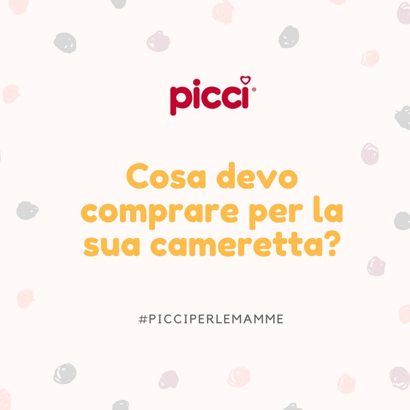 Ecco la lista degli indispensabili #Picci:
✔ la culla per i primi mesi (una bella cesta in vimini o una mini culla con le rotelle in modo da poterla anche spostare in altri ambienti della casa)
✔ una cassettiera con fasciatoio incorporato... Altro...
