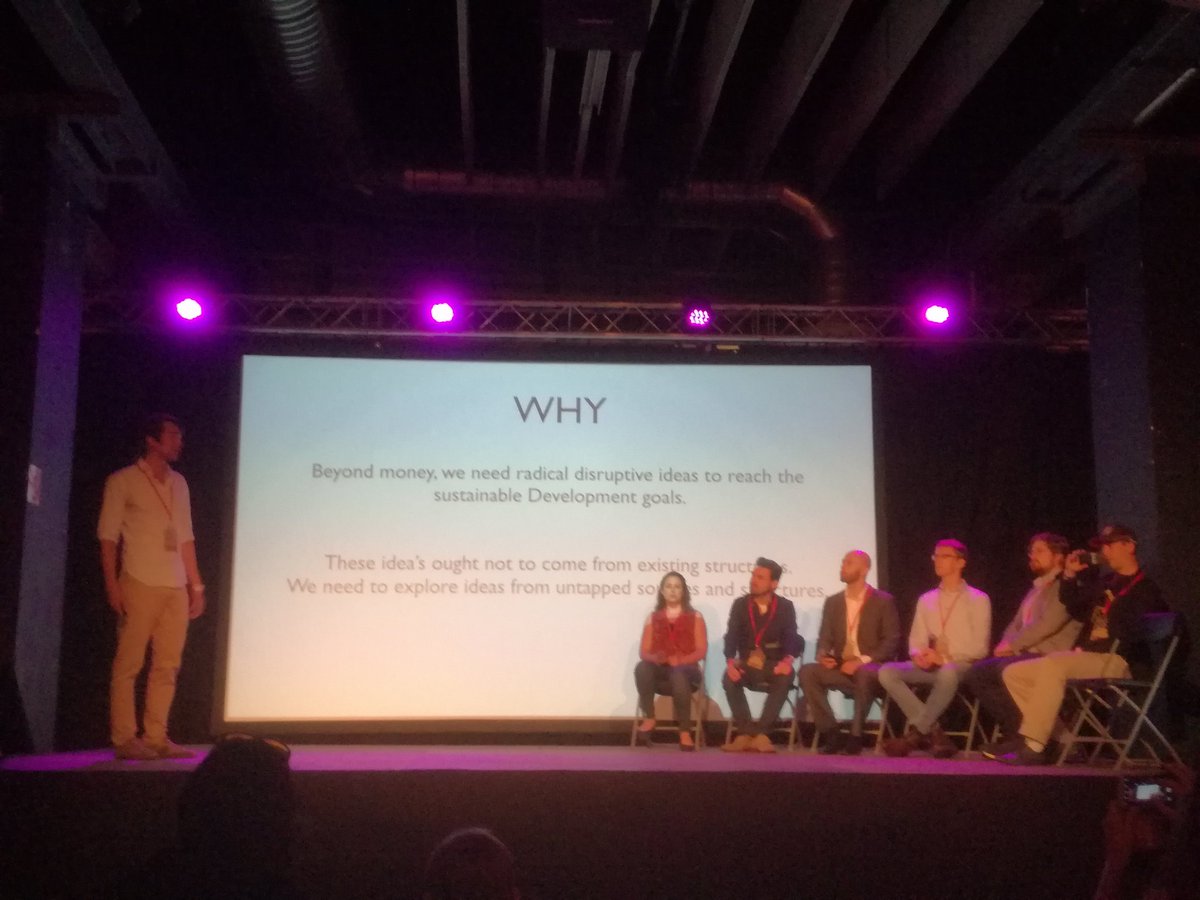CardioBlogger's tweet photo. The winners of the #HackGlobalGoals competition @hightechcampus are on the stage @EHVMMF . https://t.co/y31Zv7wQKl