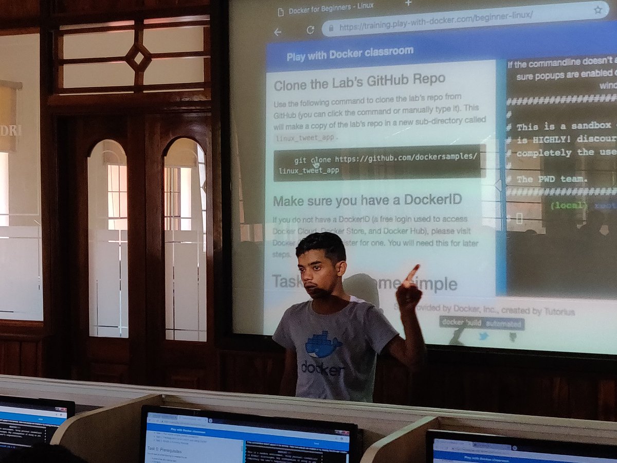 hackmum's tweet photo. Houseful: Successfully completed another #Docker101 @sahyadri_campus . Thanks to @hackersmang for coordinating & @theBuzzyCoder for mentoring the attendees during the workshop. Also congratulations to the lucky participants of our workshop; enjoy your @Docker T shirts https://t.co/2T4sGRpaG0