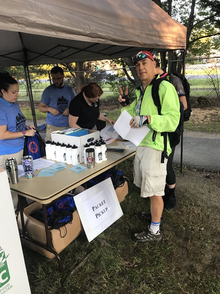 BikeArlington's tweet photo. #DRTArlington is here! Cyclists are rolling in and making final preparations for the 8:30 a.m. start. Participants pick up your packets at the start line! #ArlingtonBikes #dcbikes #ARLPrep2018 #NATLPrep https://t.co/nEHkWj3DW1