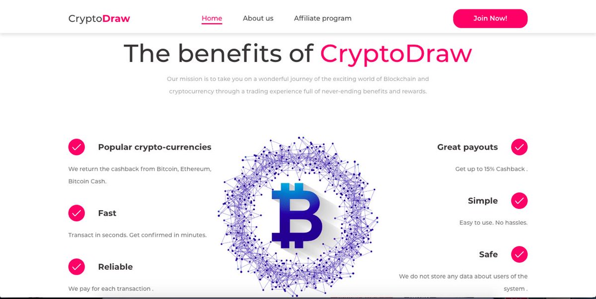 cryptodraw_dev's tweet image. Our project is called Cryptodraw. As you understand, this cashback service helps to return part of the sent amount of Crypto-currency in the Blockchain. Now the service is running in test mode. We currently support only three currencies.