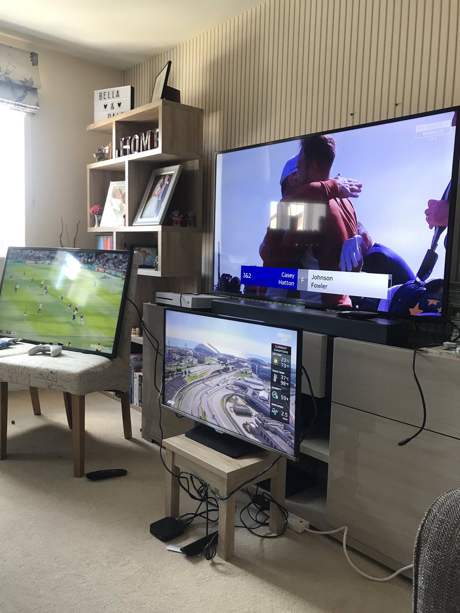 Ryder Cup weekend means multiple screens are a necessity #rydercup