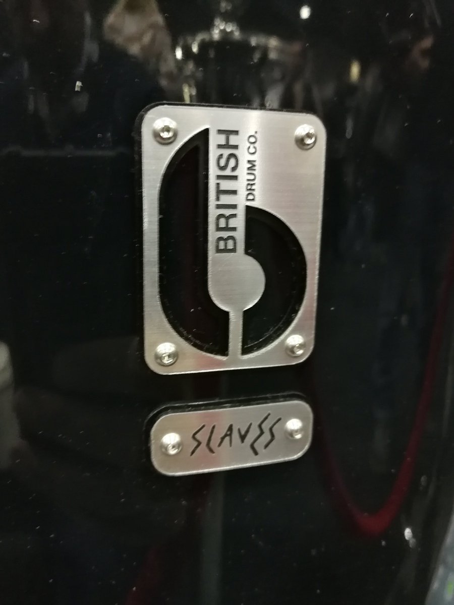 britishdrumco's tweet photo. . @Slaves kit is proving to be very popular at this years UK Drum Show
😎🇬🇧🥁 https://t.co/xcsCAWy0RF