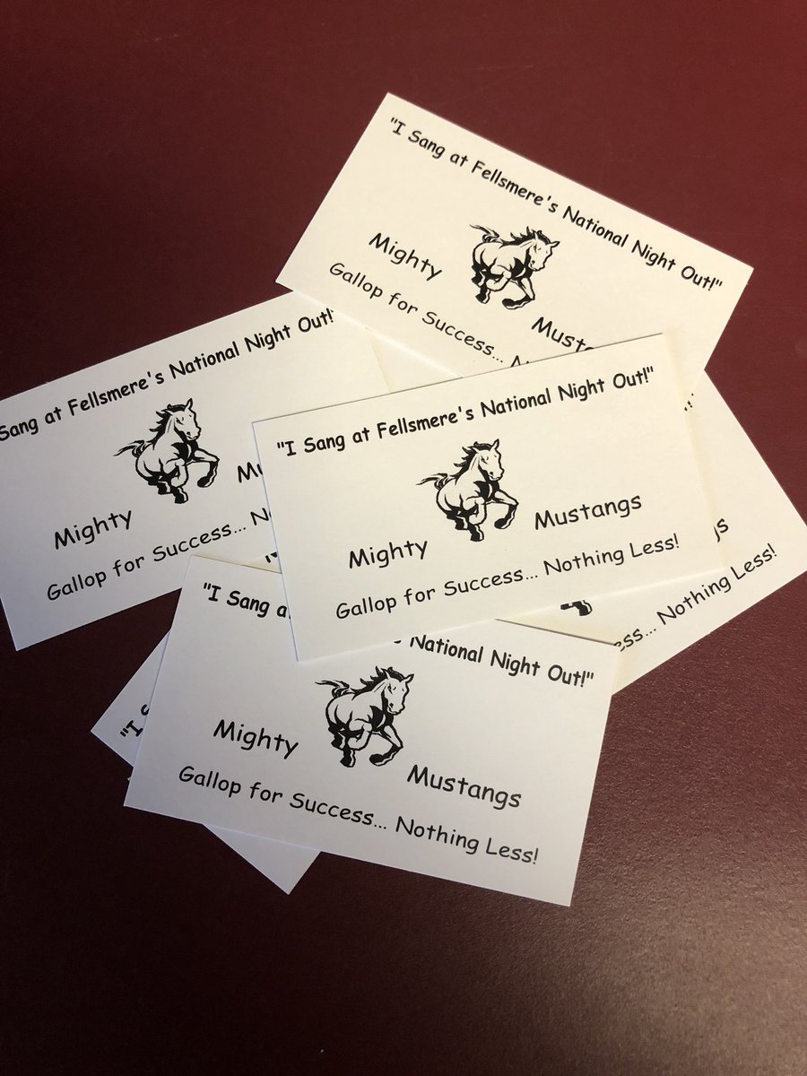 FESTrebleMakers's tweet photo. Getting psyched for our entire school to come together and sing our school song at Fellsmere’s National Night Out!! #FES_Mustangs https://t.co/XXt9snlHOq