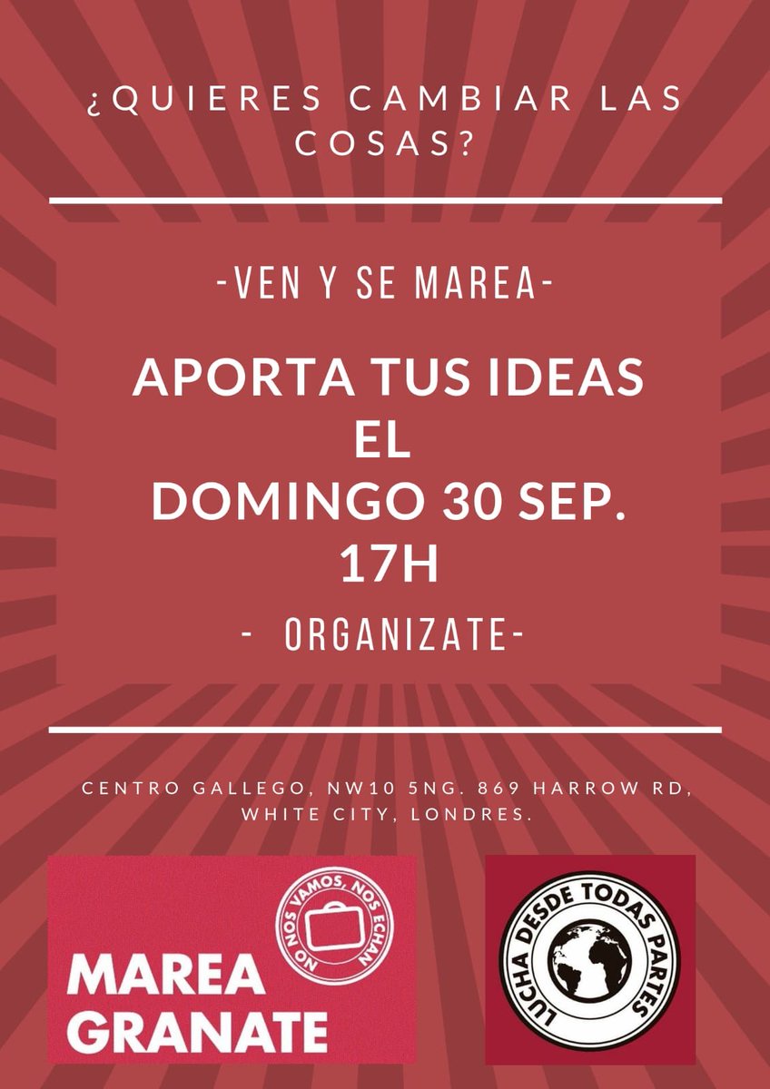 La creatividad necesita el apoyo del conocimiento de todas nosotras, para que seamos capaz de funcionar mucho mejor!!
“Mañana todas nosotras seremos protagonistas”
¡¡No Faltéis!!
<a href="/MareaGranate/">Marea Granate</a> <a href="/mgmunich/">Marea Granate Múnich</a> <a href="/MareaSuecia/">Marea Granate Suecia</a> 
#LaLuchaSigue
#LuchaDesdeTodasPartes