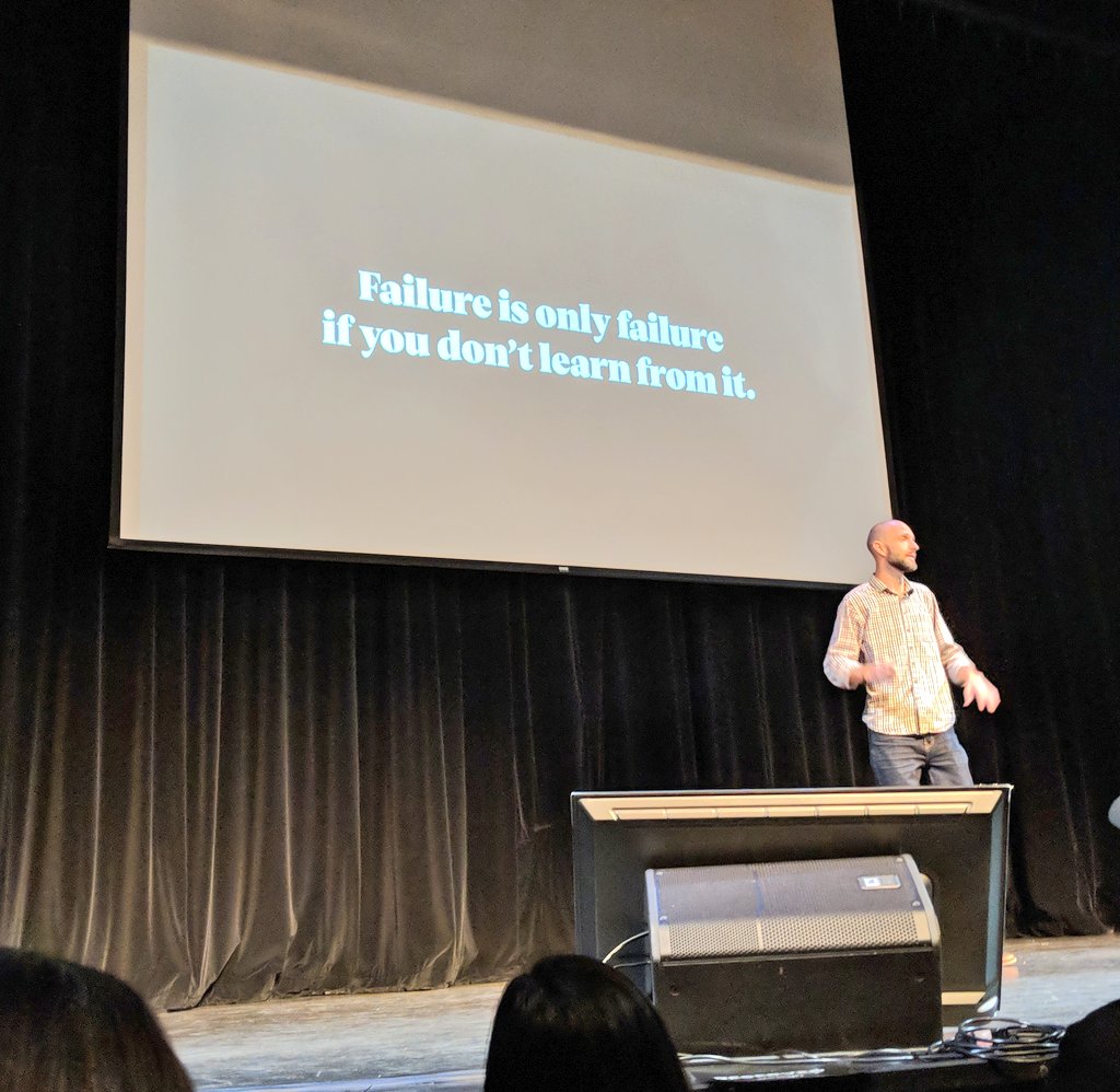 verorromero's tweet image. &quot;Why is there terror in people seeing your work before it&apos;s done? Design is never done. It&apos;s messy and ugly but you gotta do the terrible stuff to know what you want to avoid.&quot; @jbrewer on fear and failure. #designleadership #WeAreDesignX