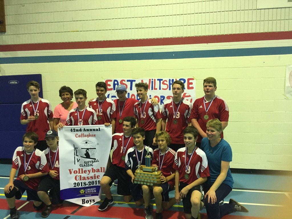 East Wiltshire Boys Volleyball team win Gold at the ME Callaghan Tourn.