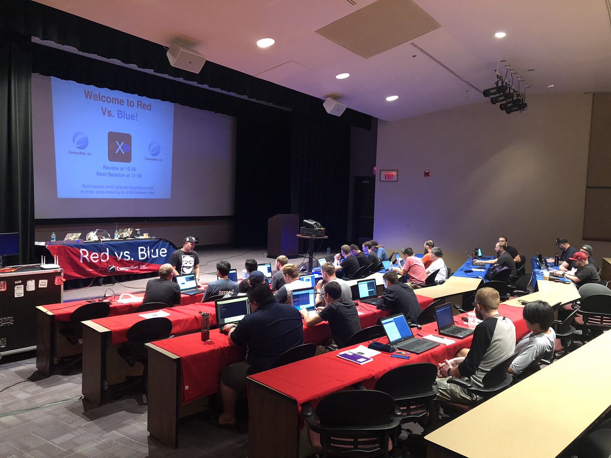 Compunetbiz's tweet photo. Another great #RedVsBlue today at @CactusCon!  Next session is at 11:30! https://t.co/Uz9yR2xy77