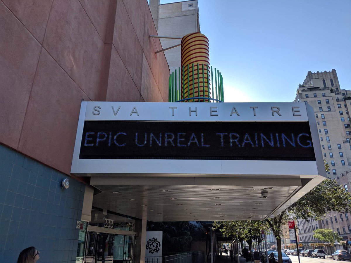 brianjpohl's tweet photo. Unreal Engine training at the NYC School of Visual Arts is going great! Wish you were here! https://t.co/plATw6p7AN