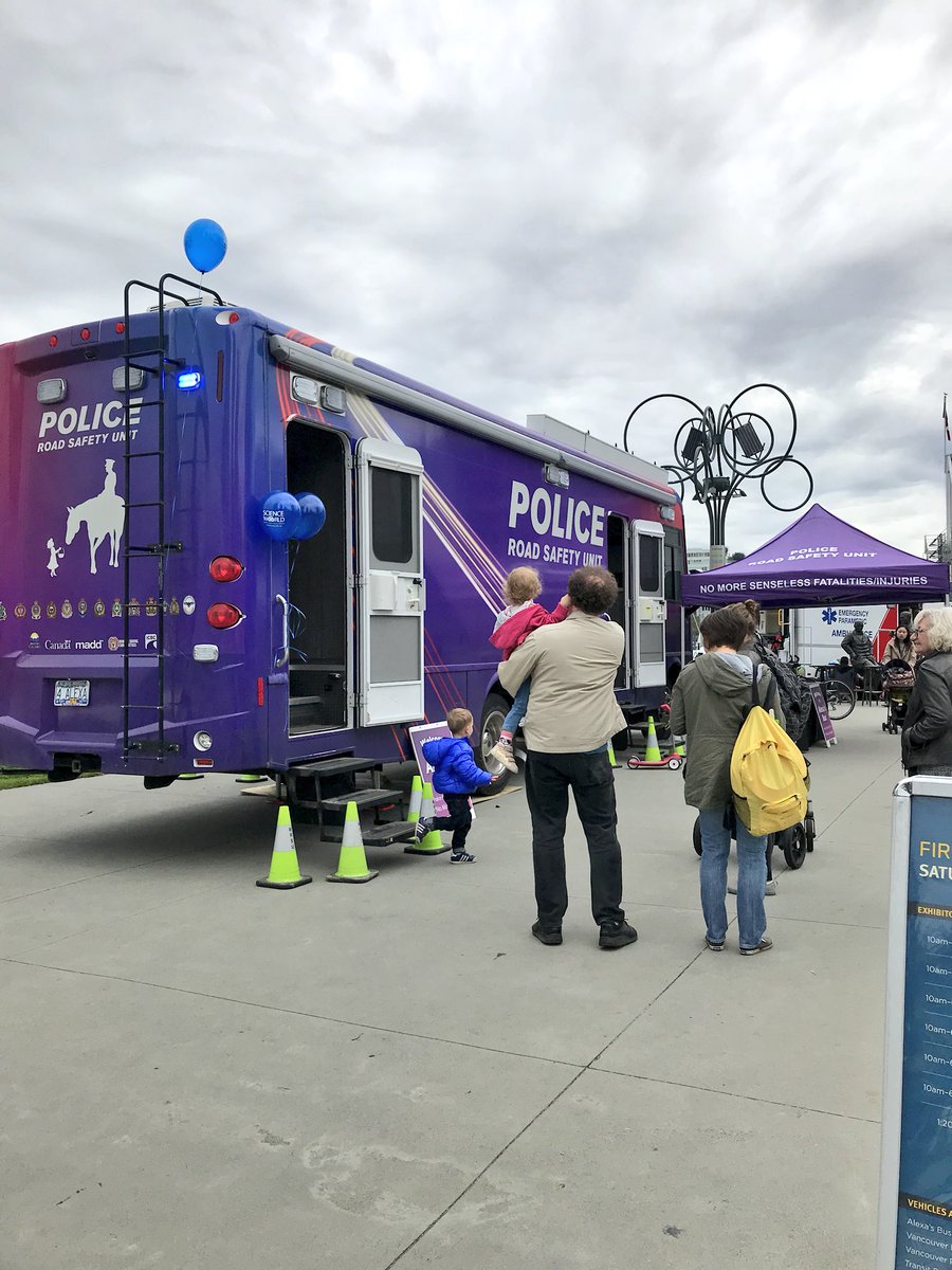 Elbogano's tweet photo. It’s #FirstRespondersweekend @scienceworldca @BCRCMP @VancouverPD @TransitPolice @BCAmbulance @Project529BC come on by! https://t.co/uqmjJefDBb
