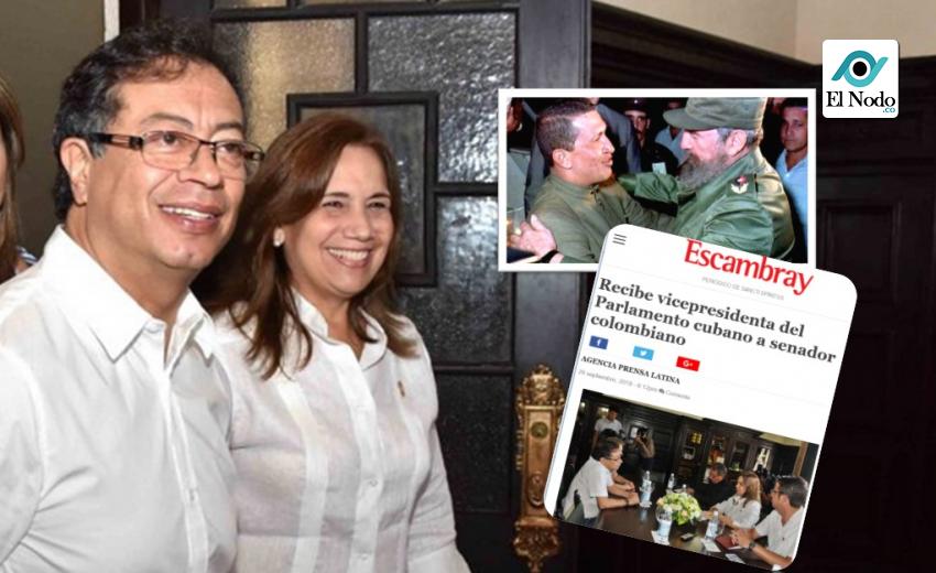 ELNODOColombia's tweet photo. #VIDEO “Exterrorista“ Gustavo Petro viaja a Cuba a reunión con Vicepresidenta de la Asamblea Castrista https://t.co/W8RVVX1QTY https://t.co/FHwwYykZPe