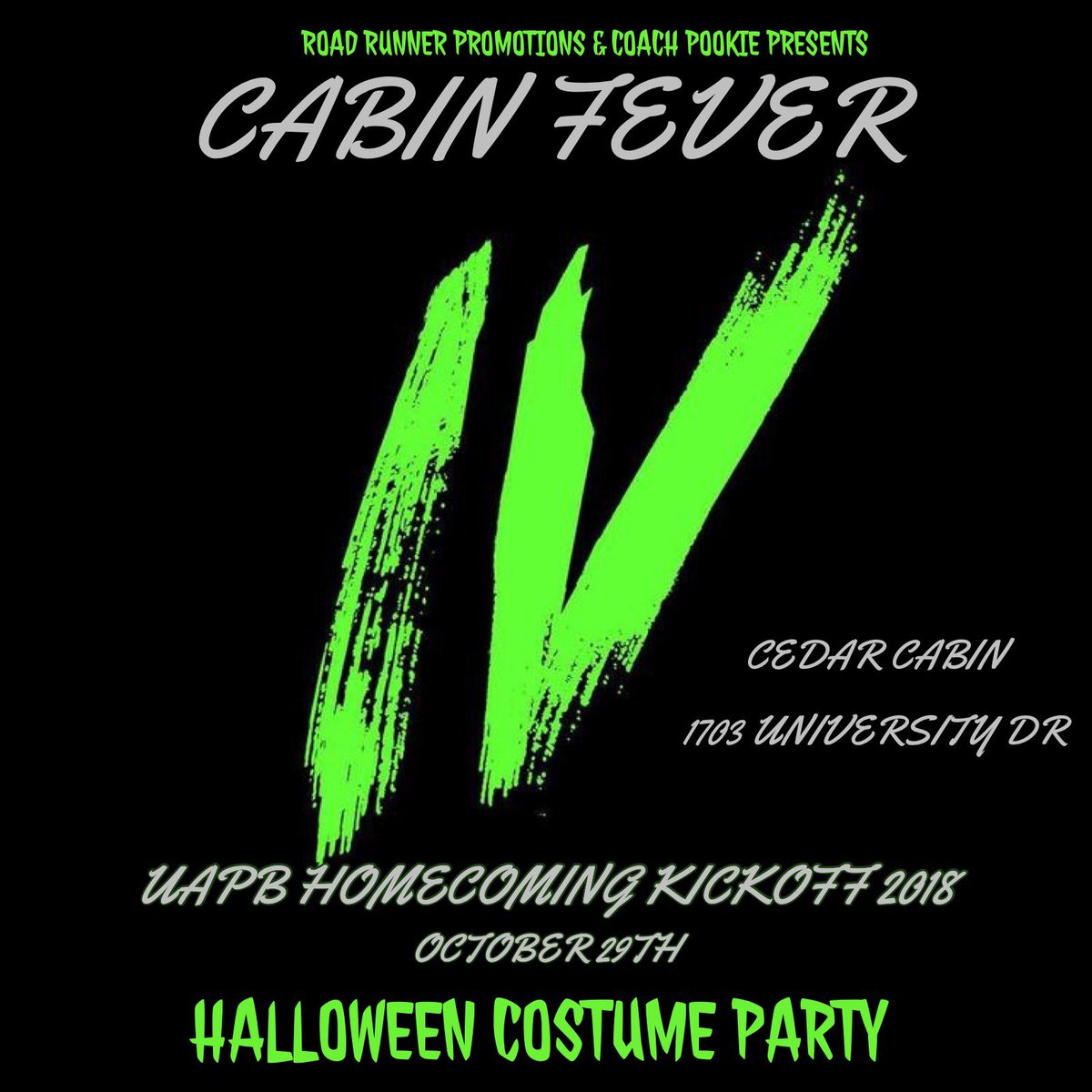 coachpookie's tweet photo. Starting #UAPBHC2K18 the right way ya dig!
MONDAY | 10/29/18
#CabinFever4 🤒
Follow @theraypugh3 @sheloves_q
@thaqueen_ @901Kato @RodTheDon_ #RoadRunnerPromotion https://t.co/RQWUInAPpm
