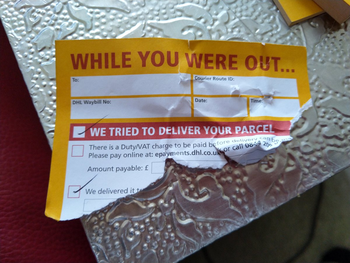 K8WANE's tweet photo. When you're out and your @dhlexpressuk parcel comes. It would appears somehow our dog has stolen a whole pad from one of your drivers! Sorry! Meanwhile we're still trying to figure out where our parcel went... #sorry #westie #socute #getsawaywitheverything https://t.co/4ZpTSF6fIb