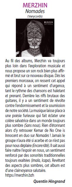 Merzhinofficiel's tweet photo. Merci @FrancoFans pour cette très belle première chronique de nomades !
#francofans #nomades #nouvelalbum #merzhin https://t.co/sNHiov7HLh
