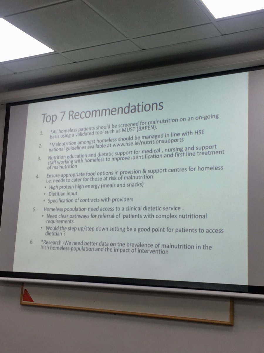 juneshannon's tweet photo. All homeless patients should be screened for malnutrition on an ongoing basis #ISMS2018 https://t.co/TtYWhkHQST