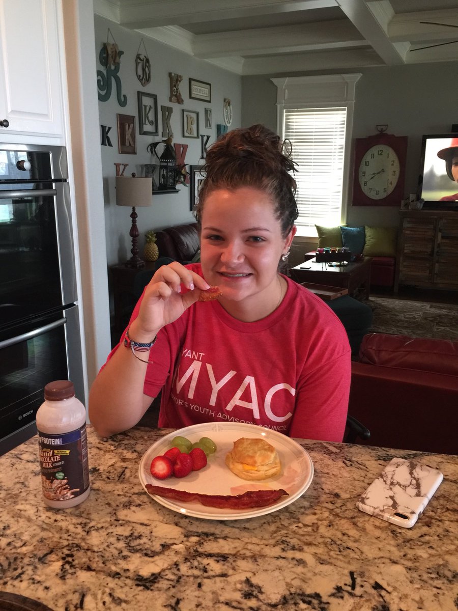 My baby daughter turned 18 years old this morning. I fixed her breakfast before she heads to Fall Fest. Happy 18th Birthday Gracie Girl!