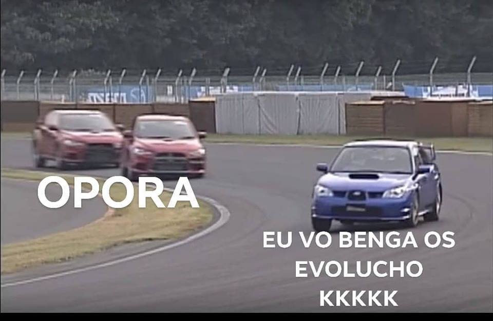 Interlakes_br's tweet photo. 😂😂😂😂😂 
Finalmente sabadão!!!! 

#evox #subaru #mitsubishi #lancer #lancerevolution #jdm #tsukuba #keiichitsuchiya https://t.co/Ha2KNQT1oX