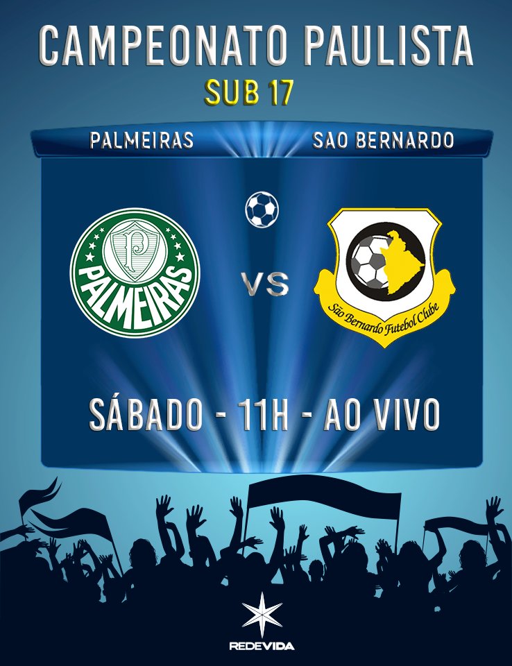 Apita o árbitro! Começa a transmissão do #FutebolnaREDEVIDA ⚽ 

Confira todos os lances de <a href="/Palmeiras/">SE Palmeiras</a> x <a href="/SaoBernardoFC/">São Bernardo FC</a> pelo Campeonato Paulista.

Participe enviando a sua mensagem 📱goo.gl/ogZyT8