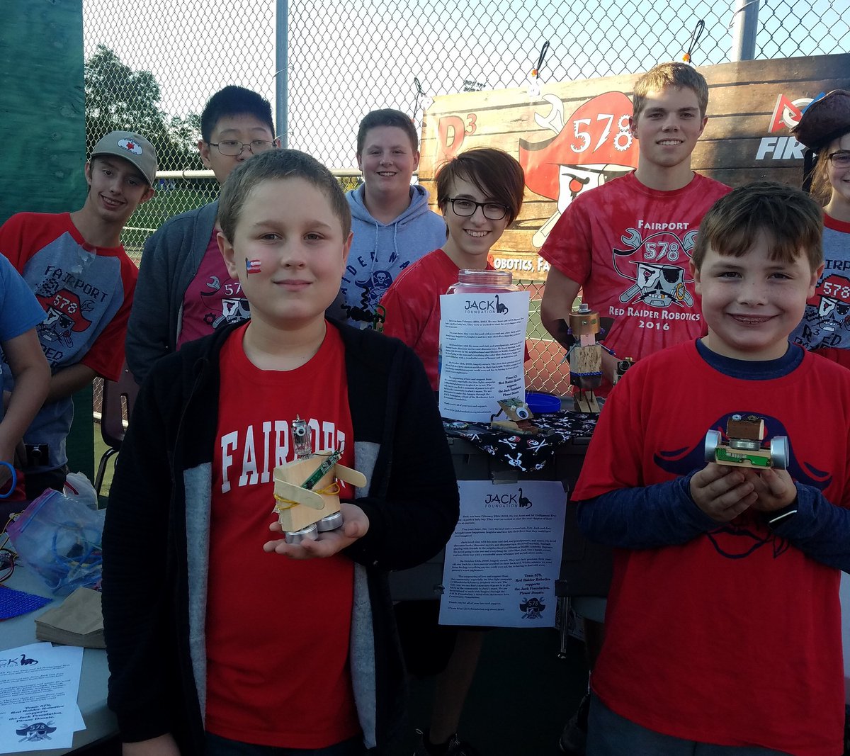 fairportrobotic's tweet photo. Thank you Fairport! Our junk bots were a success and we will be donating $55 to The Joey Foundation. https://t.co/kjZ9HDdXJe