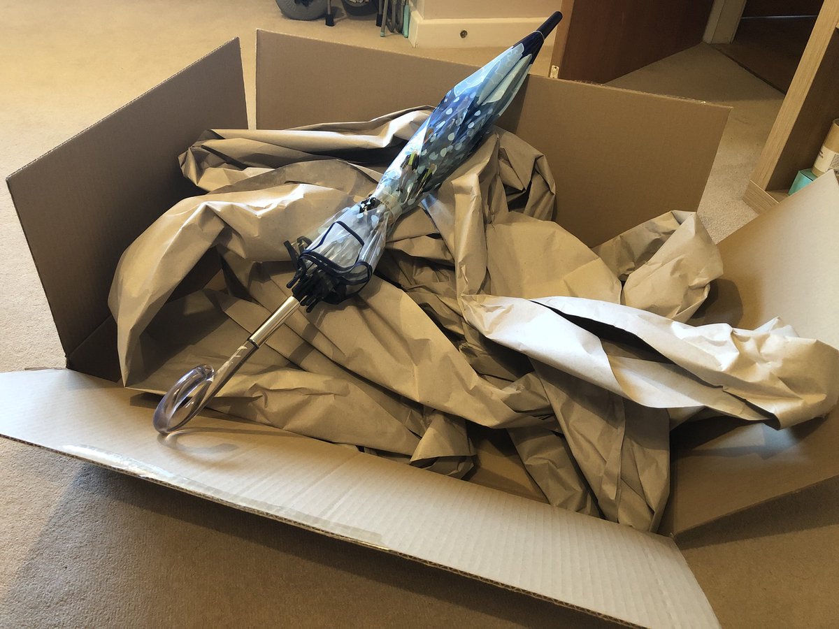laurachapman88's tweet photo. Did you really think this level of packaging was necessary @AmazonUK @AmazonHelp? I love the umbrella ☔️ but this is insane! #PackagingFails https://t.co/Sa4puhDG9h