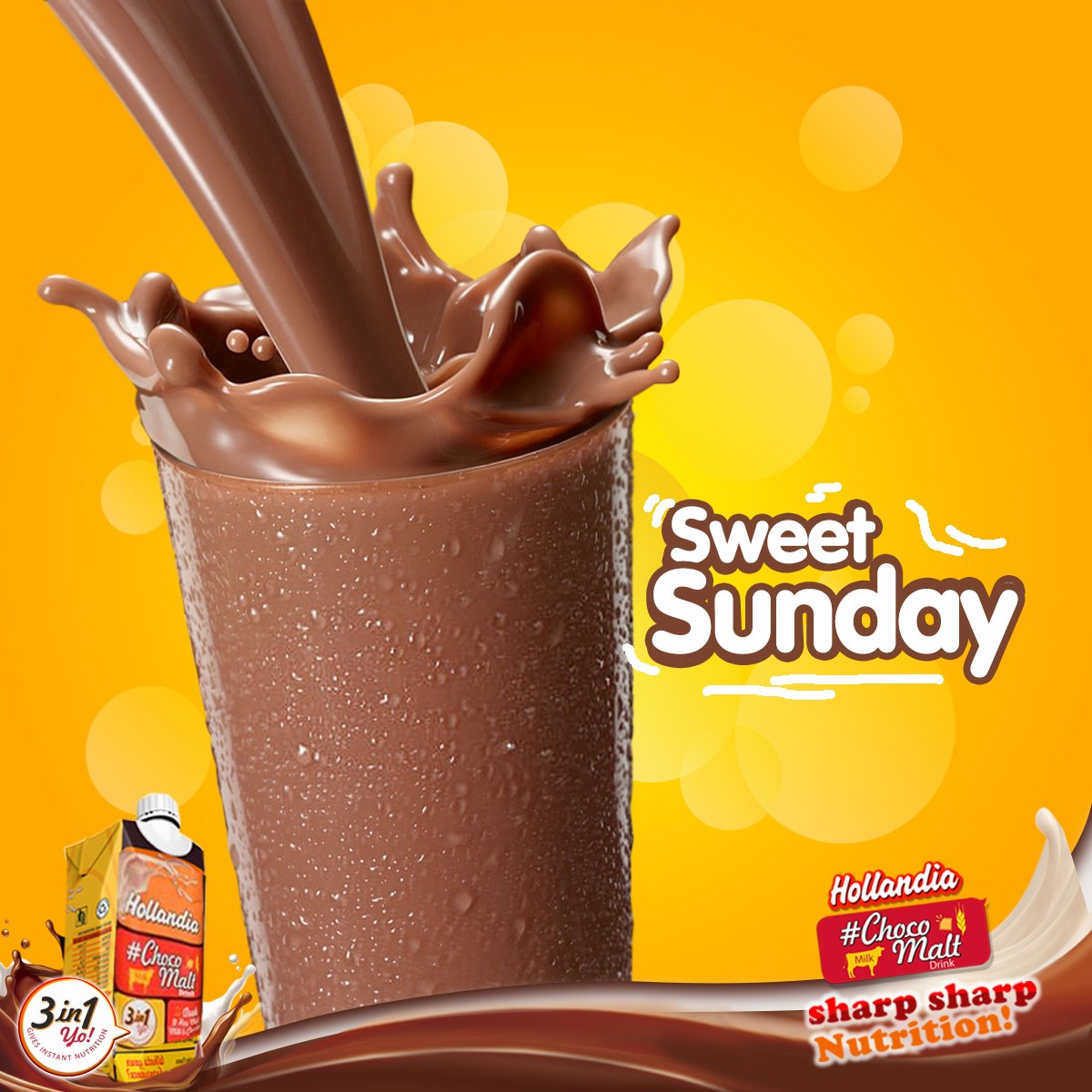 _ChocoMalt's tweet photo. Sweetest Sunday! Make the most of this day.
#3In1Yo!
#SharpSharpNutrition #HollandiaChocoMalt https://t.co/LzyG1manO3