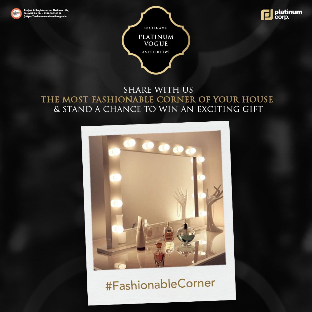 #FashionableCorner

Share with us the most "Fashionable Corner" of your house &amp; stand a chance to win an exciting gift.

Submit your entries till 6th October 2018

#Contest #Win #Participate #Offer #ContestAlert
#Gift #Voucher #Lifestyle #Mumbai #RealEstate