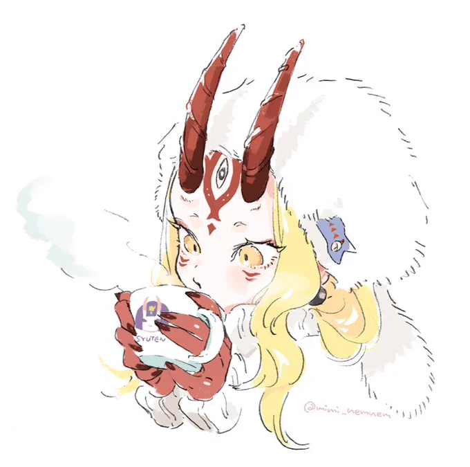 暖かい格好の茨木ちゃん? 
