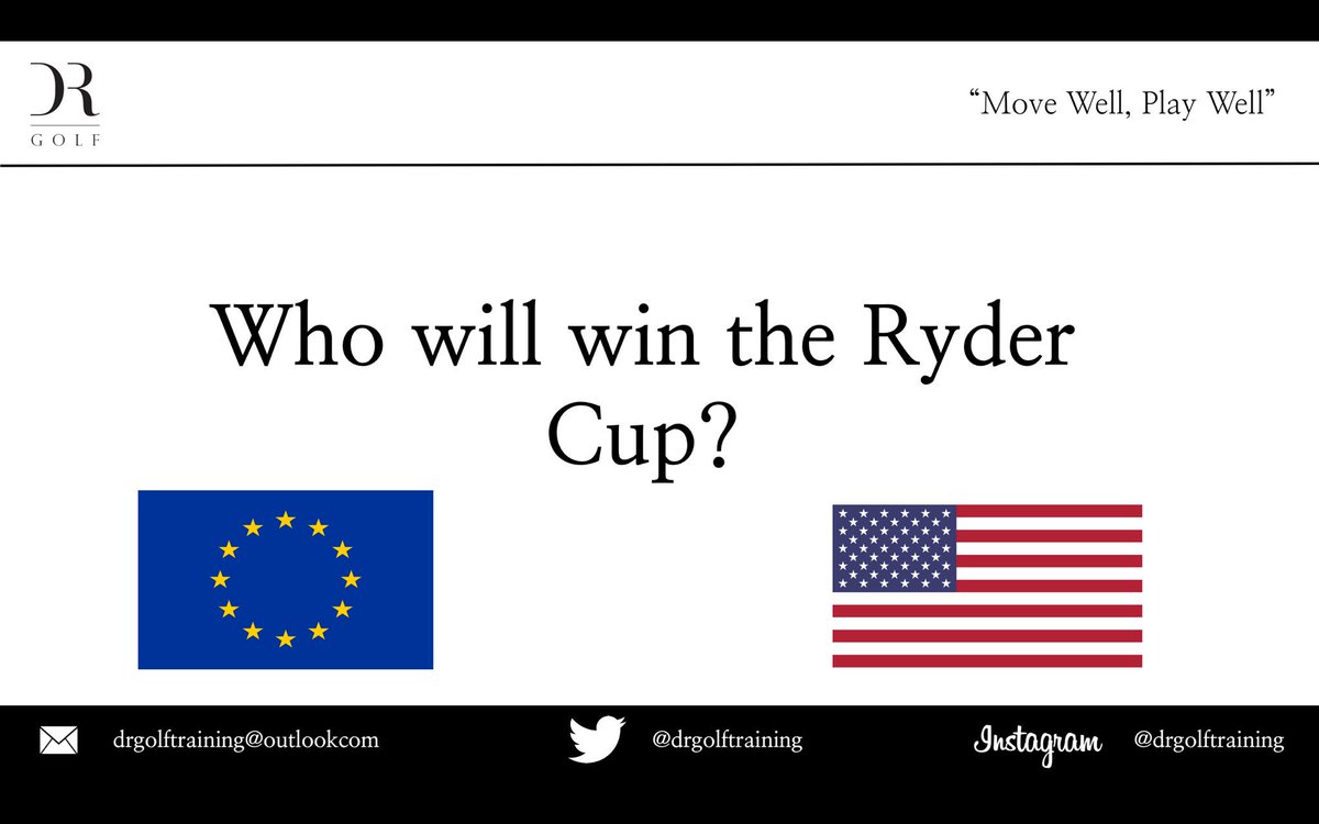 Are America ready to adapt their games to suit the testing course and conditions in Paris?? Who will win this Ryder cup ?🏆🏆🏆