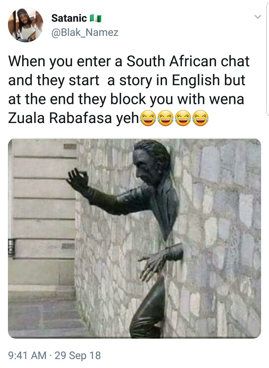 ChristoThurston's tweet photo. In case you missed it Bazalwane, South Africans and Nigerians were having a peaceful twar for a united Africa...hey wena! https://t.co/7ryvHBsnXg