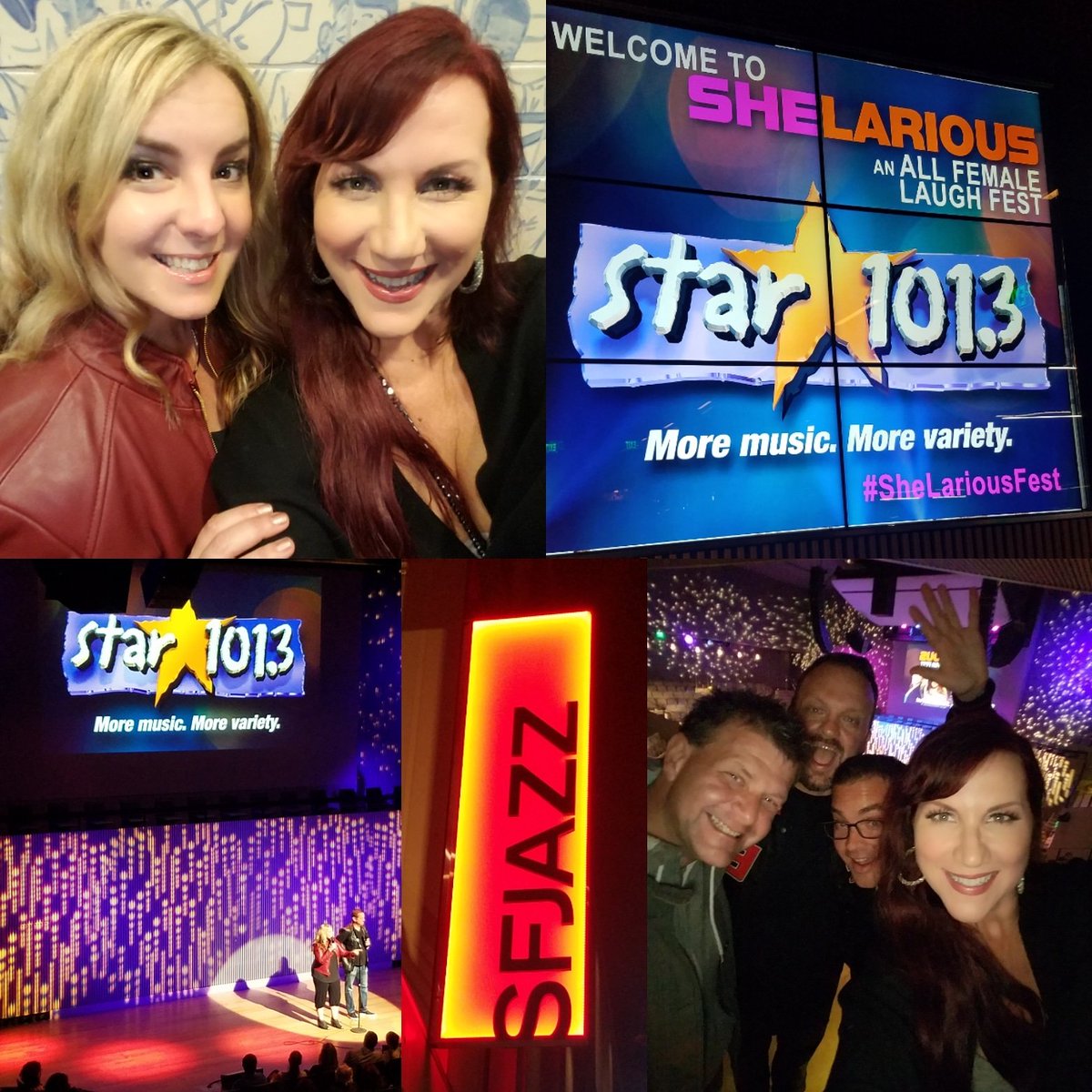 DJLisaFoxx's tweet photo. Quick trip to my OTHER home ...beautiful #sanfrancisco for our female comedy benefit #SheLariousFest !! Starring my FAV @SandyStec from our am show on @Star1013 !! U NAILED IT GURRRL 💙🤣👏👏 Proceeds goin to the #womenscommunityclinic @SFJAZZ GREAT NIGHT 😘🤣❤ https://t.co/LaZX07AotX