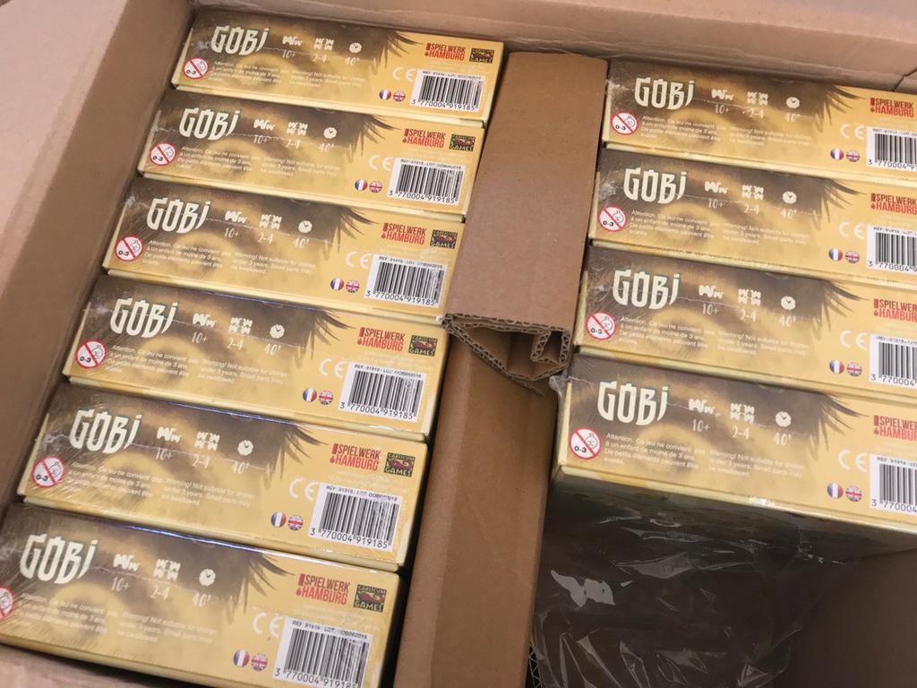 CapsicumGames's tweet photo. Voici les images des premières boîtes de Gobi. Le jeu sera disponible sur #essenspiel2018 et à la même période dans toutes les boutiques en France. #j2s https://t.co/zGVWcA2cRC