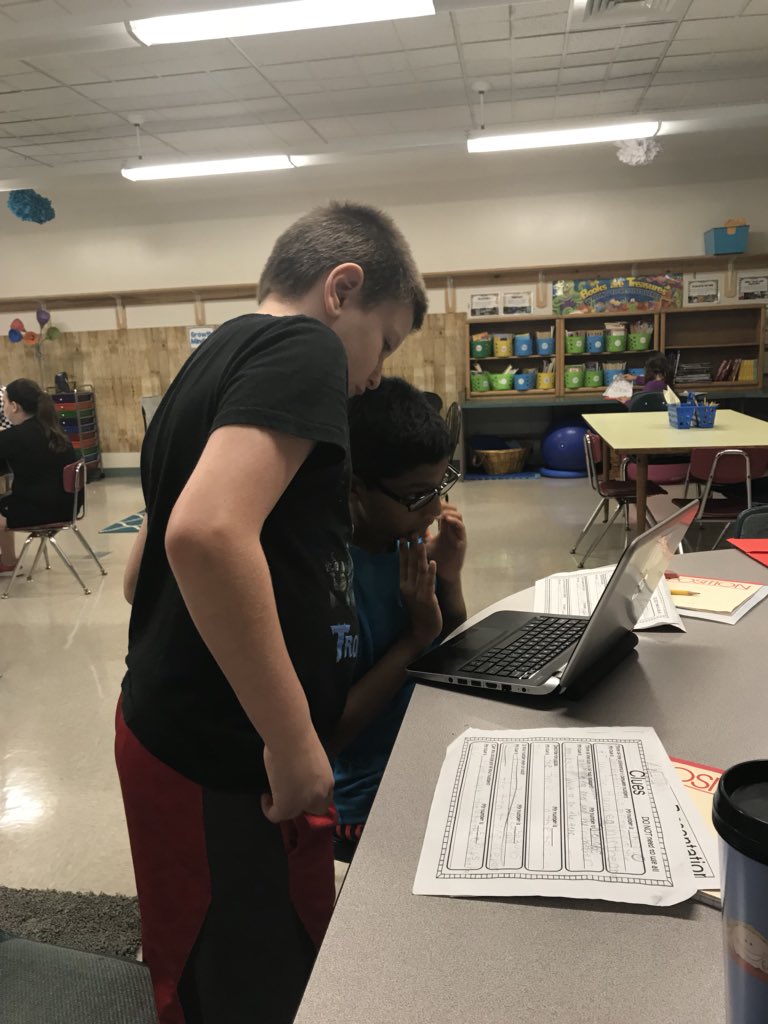 Collaborating to complete their mystery number for our mystery Skype next week!! #collaboration #4cs #MysterySkype #BASDpride