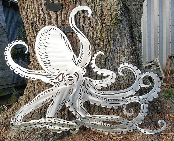 FFJournalUpdate's tweet photo. Lizard King Fabrication can control cut paths for intricate designs and produce stencils for painted projects with PlasmaCam’s CNC plasma cutting table. Read the complete plasma technology feature via the link in our bio. #plasma #technology #manufacturi… https://t.co/dEuneRIeO2 https://t.co/Gmor1hLIVT