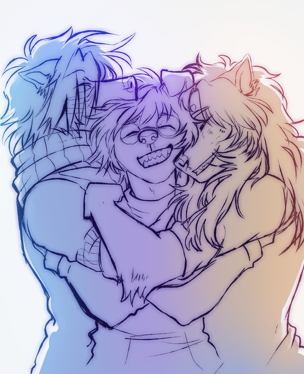 Ronkeyroo's tweet photo. Part one of the Hug project i did on my 20th Birthday :'D I loved drawing these so much...

#Furry #ronkeyroo #digitalArt #furryart #hugging https://t.co/uamaZczeGE