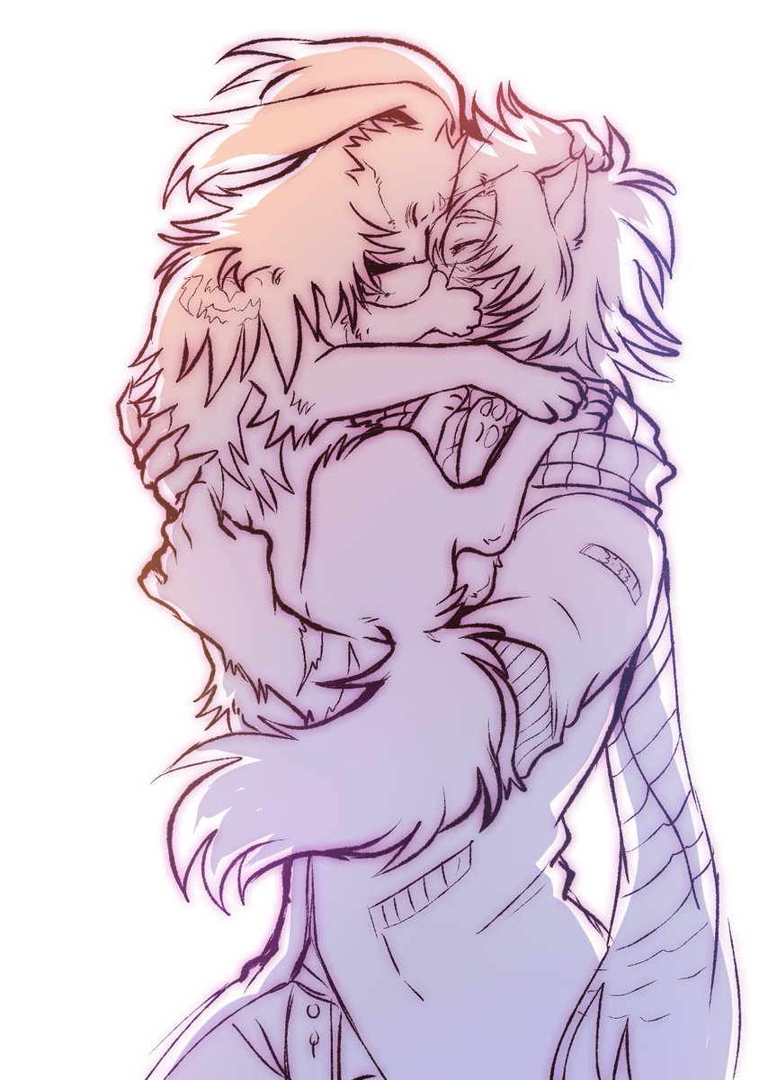 Ronkeyroo's tweet photo. Part one of the Hug project i did on my 20th Birthday :'D I loved drawing these so much...

#Furry #ronkeyroo #digitalArt #furryart #hugging https://t.co/uamaZczeGE