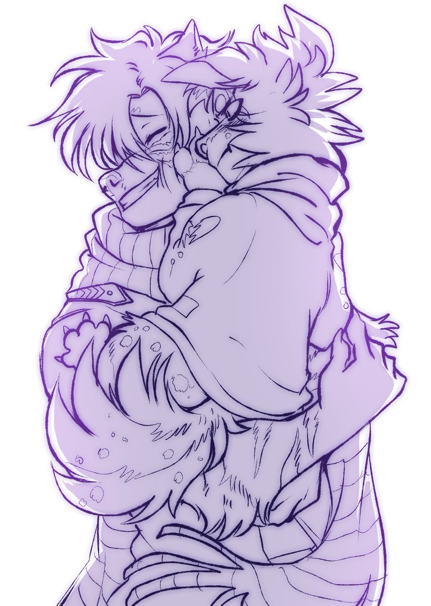 Ronkeyroo's tweet photo. And the second batch is done as well! One more to go;

#Furry #ronkeyroo #digitalArt #furryart #hugging https://t.co/RcsVssoLWH