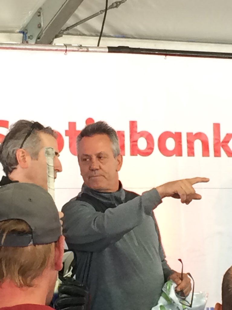 finoki73's tweet photo. Kypreos, Healy and Gilmore speaking to the huge crowd at RHTCC. #gameoncancer https://t.co/pjqg0HOwkN