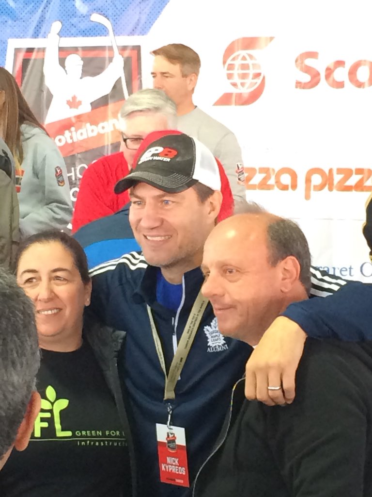 finoki73's tweet photo. Kypreos, Healy and Gilmore speaking to the huge crowd at RHTCC. #gameoncancer https://t.co/pjqg0HOwkN