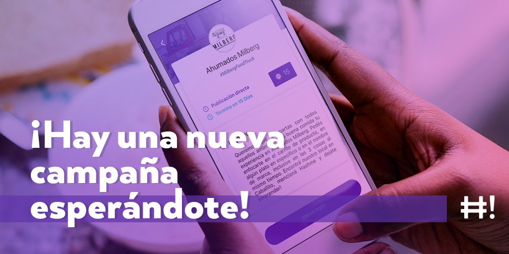 HashmeOk's tweet photo. #MilbergFoodTruck, la nueva campaña que podés encontrar en #Hashme

¡Compartí con todos los amantes de la buena comida, la experiencia en Ahumados Milberg!

¡Ingresá a nuestra #App  y dejate sorprender por esta nueva campaña! https://t.co/X5TiocyjlY