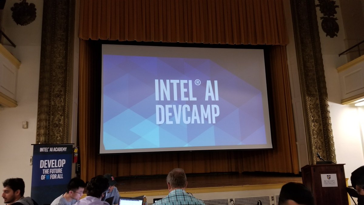 dankonig's tweet image. Not your typical Saturday but this is what you do when you&apos;re a #UNHAnalytics student. #IntelAIDevCamp