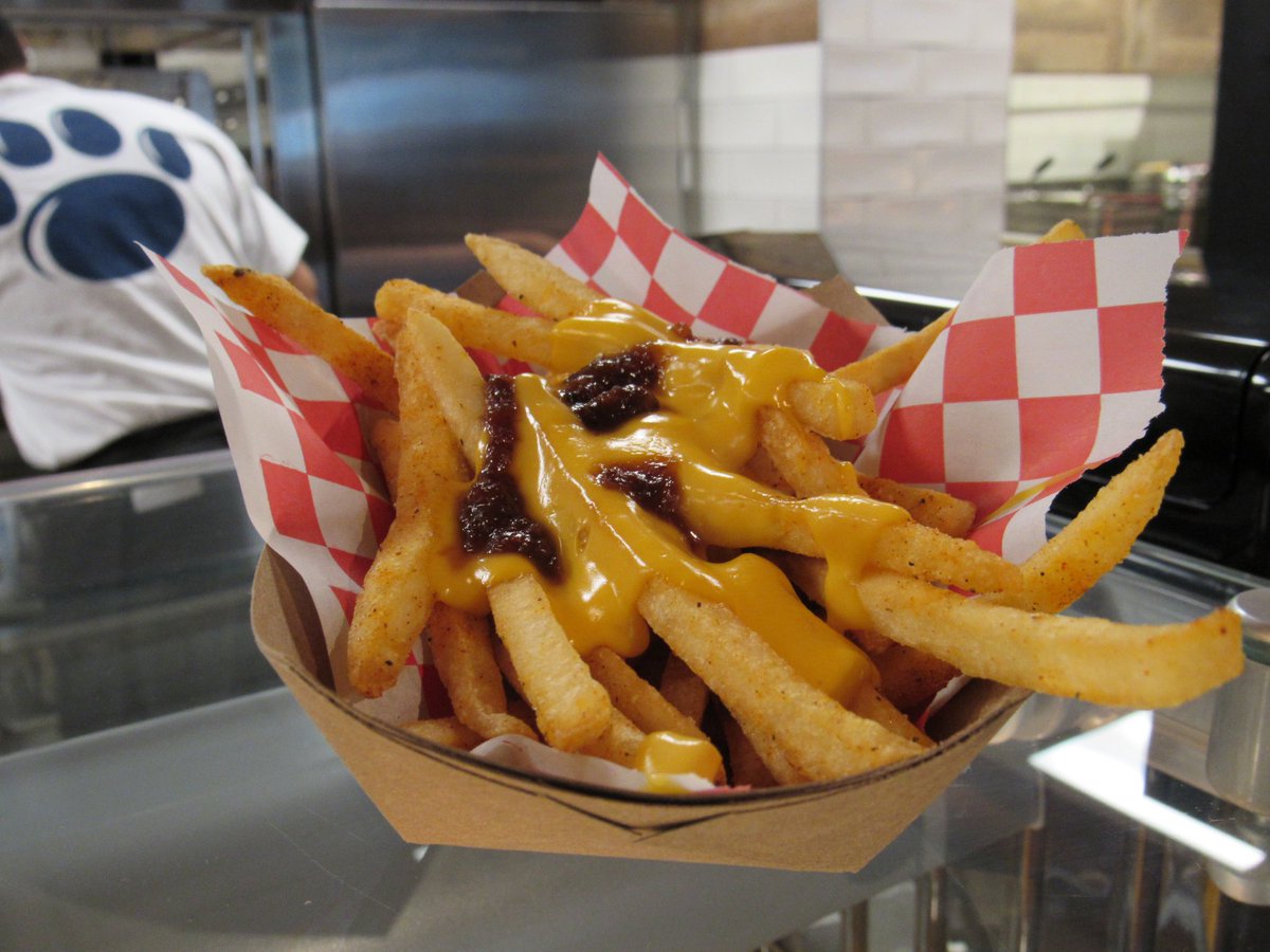 PennStateDining's tweet photo. You’ll need a little something extra to keep your energy up and your voices loud for the #WhiteOut2018. @LionTruckPSU has you covered. Stop by 2-7p for some pre-game deliciousness. https://t.co/vHTOVwfHso