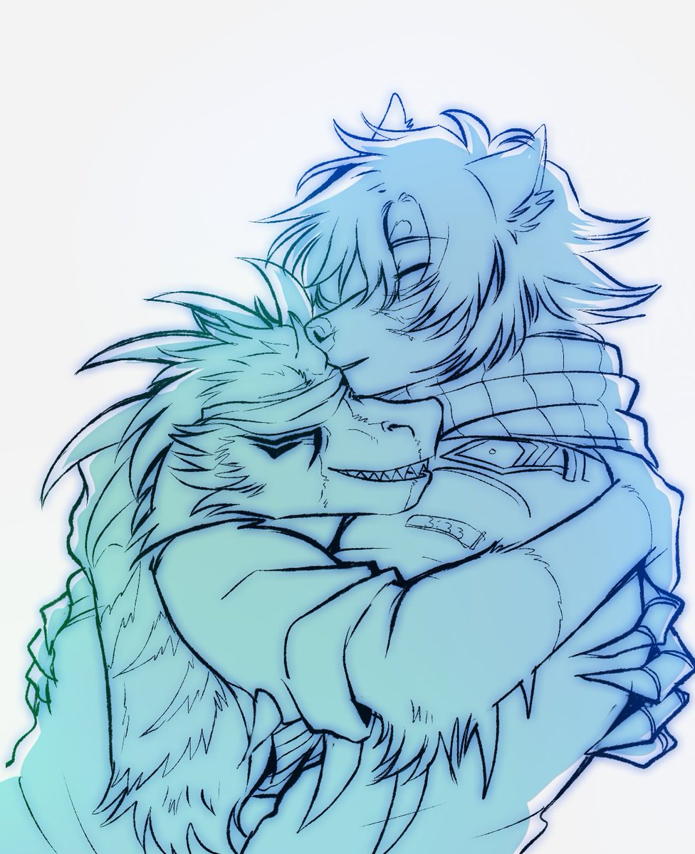 Ronkeyroo's tweet photo. And last one!

#Furry #ronkeyroo #digitalArt #furryart #hugging https://t.co/mavYNG4znw