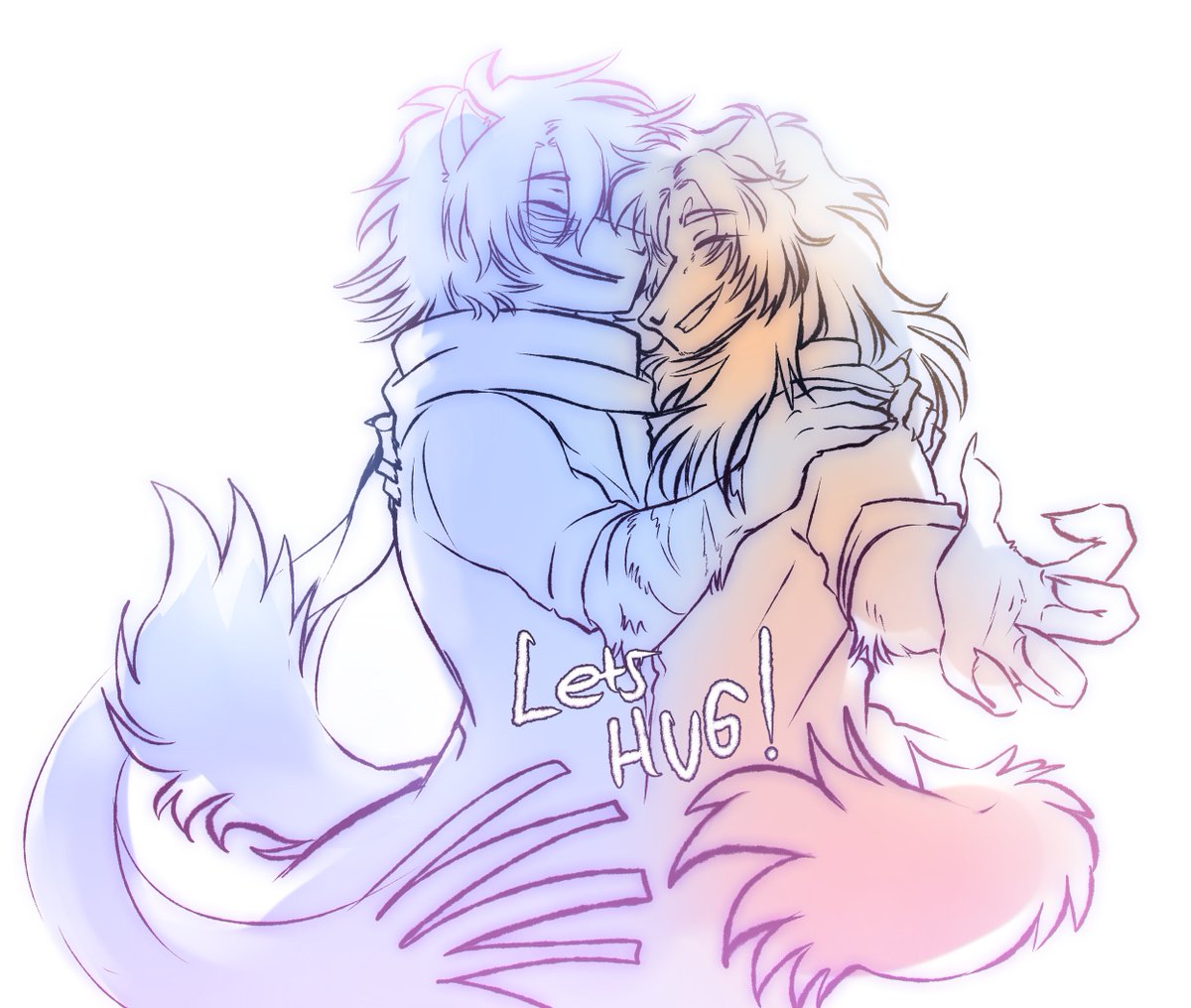 Ronkeyroo's tweet photo. And last one!

#Furry #ronkeyroo #digitalArt #furryart #hugging https://t.co/mavYNG4znw