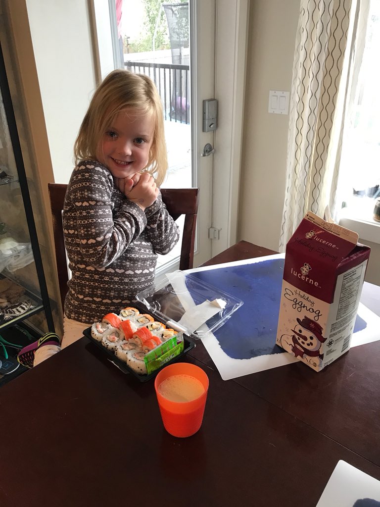 mebull's tweet photo. @mareserinitatis Someone was a little excited to have her first glass of eggnog last night..! #itisSeptember #luckyforherIwasworking https://t.co/zhE8876yP6