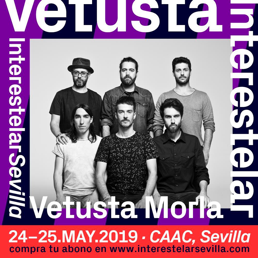 InterestelarSev's tweet photo. ¡Primer confirmado de #Interestelar2019! 🚀 @vetustamorla 🔥 Compra ya tu abono por 24€ + gastos en https://t.co/FzEGzt8bwP #VetustaInterestelar2019 https://t.co/Mc1Qhb8Oqf