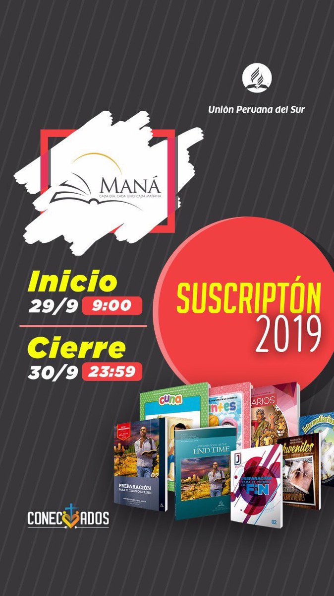 PrCorrales's tweet photo. Todos somos #Mana2018. La vida del cristiano crece cada dia !suscribete ya! @AdventistasUPS https://t.co/l4YTjxeCp8