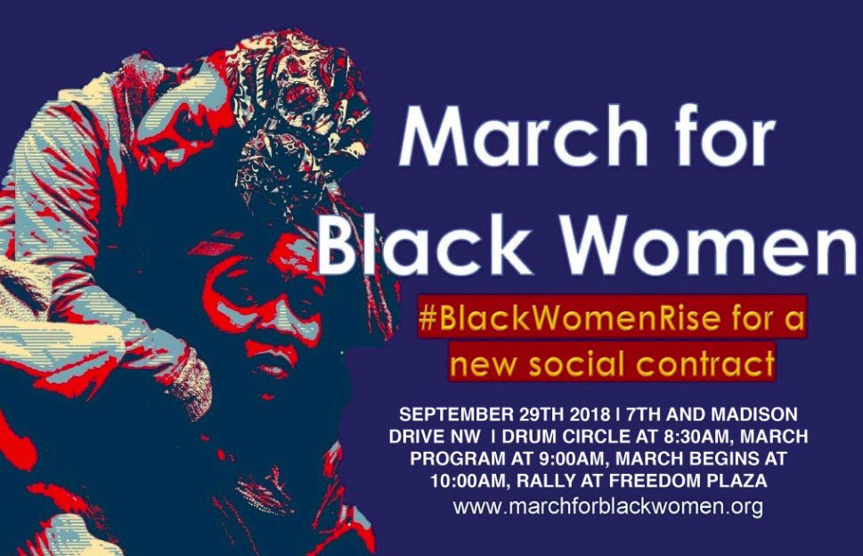 HowardDMVClub's tweet photo. Black women already face extensive barriers to accessing the services they need, and the confirmation of Brett Kavanaugh would only further endanger their health &amp; wellbeing. We are proud to #MarchForBlackWomen and March for Survivors https://t.co/eIHUMZv7i8